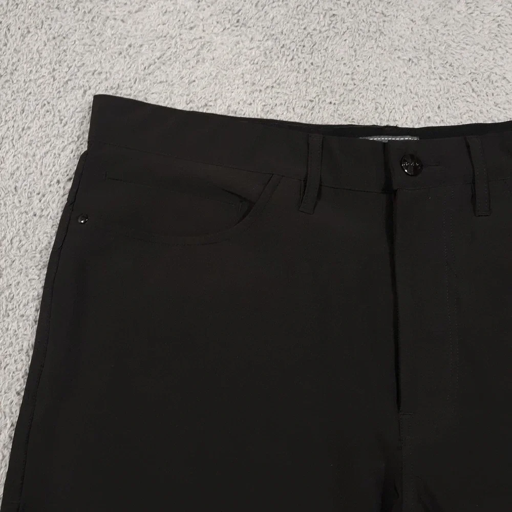 G-Mac Apparel Shorts Mens Size 36 x 10.5 Black Performance Flat Front Golf